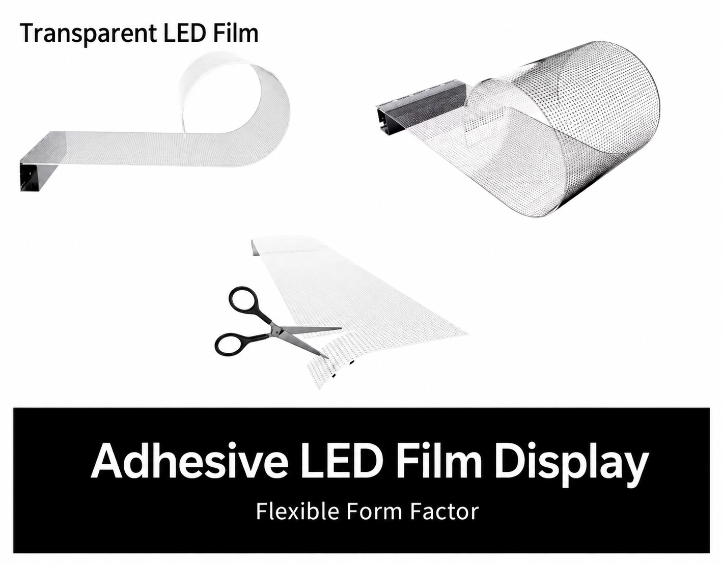 Film LED transparent adhésif