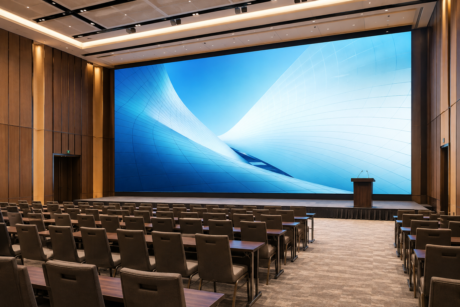 Concept IA d’écran LED de conférence